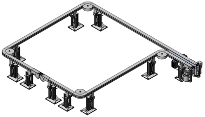 Flat top aluminum frame conveyor
