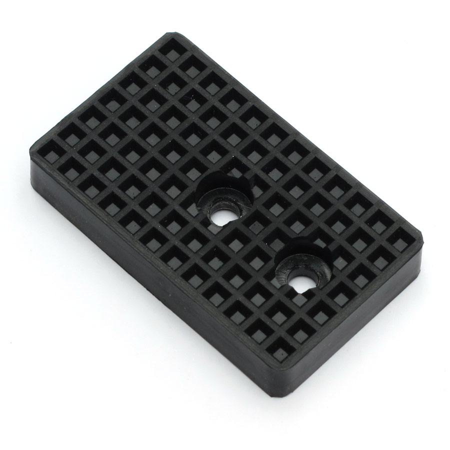 1725 Mini Cylinder Rectangle Plate with Rubber Grip Pad 50mm X 30mm