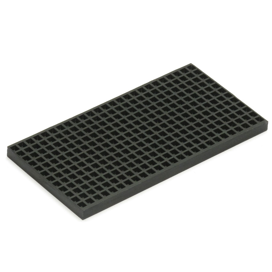 1725 Mini Cylinder Rectangle Plate with Rubber Grip Pad 50mm X 30mm